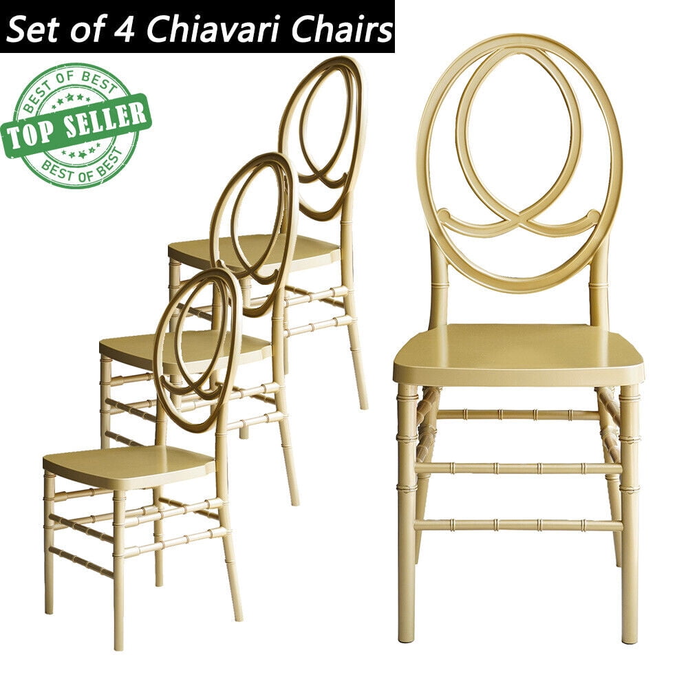 Foh Set of 4 Acrylic Chairs Stackable Chiavari Chairs Event Ghost