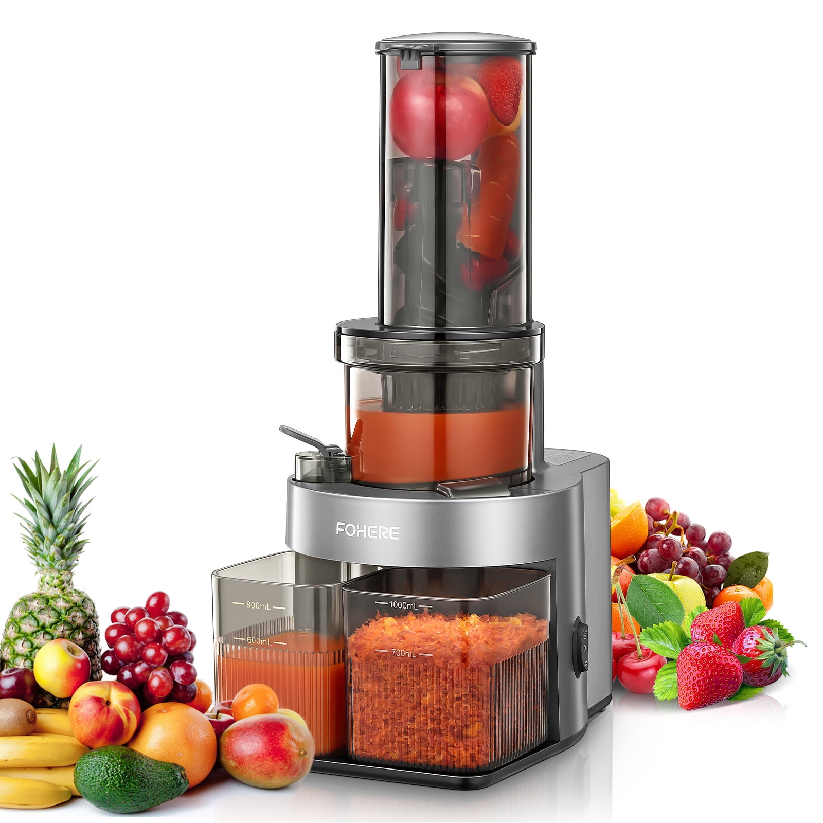 Juicer Machine, 1200W Juicer With 3" Feed Chute For Whole Fruits And