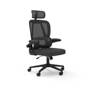 Fohfurniture Ergonomic Mesh Office Chair with Adjustable Head, High Back Desk Chair with Swivel and Tilt Function, Armrest and Lumbar Support Computer Executive Desk Chair