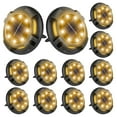 Fohil 12 Pack Solar Ground Lights Outdoor,12 LEDs Solar Disk Lights