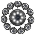 thumbnail image 1 of Fohil 12 Pack Solar Ground Lights Outdoor,12 LEDs Solar Disk Lights Waterproof Ground Lights for Pathway Lawn Yard Walkway Garden Decor, 1 of 7