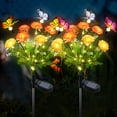 thumbnail image 1 of Fohil 2 Pack Solar Garden Flower Lights,10-Head Snow Lotus & Butterfly,2 Modes, for Outdoor Yard Decor,Gift for Mom, 1 of 7
