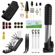 Fohil Bike Tool Kit, Bike Tire Repair Kit, 16-in-1 Bicycle Multitool, Bike Pump Bike Tire Levers Wrench Portable Patches Fixes, Cycling Accessories, for Mountain Bike, Road Bike