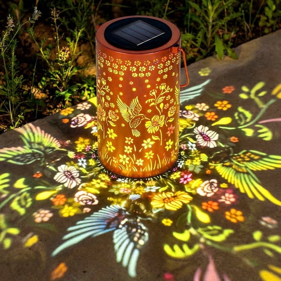 Fohil Hummingbird Garden Decor Solar Lanterns Outdoor Waterproof,Gifts for Women Mom Grandma, Hanging Solar Lights for Yard, Patio, Porch,Colorful