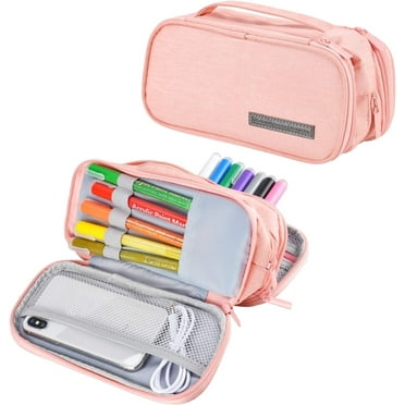 Fohil Large Capacity Pencil Case, Handheld Pen Pencil Pouch for Middle High Office Clerks Adult