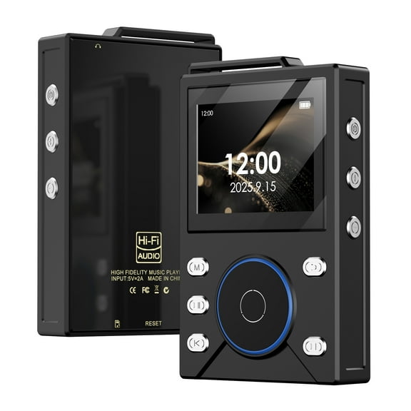 Fohil MP3 Player with Bluetooth 5.3 HIFI Sound,Lossless DSD High Resolution Digital Music Player with FM Radio Recording,2.4in HD Screen,Portable, Built-in 16GB+External 256GB+64GB TF Card