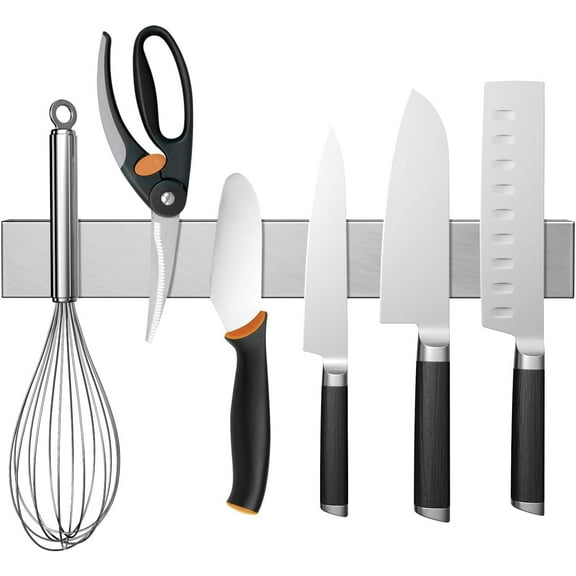Fohil Magnetic Knife Holder for Wall 10 Inch Stainless Steel Powerful Magnetic Knife Strip for Kitchen Home Tool Organizer