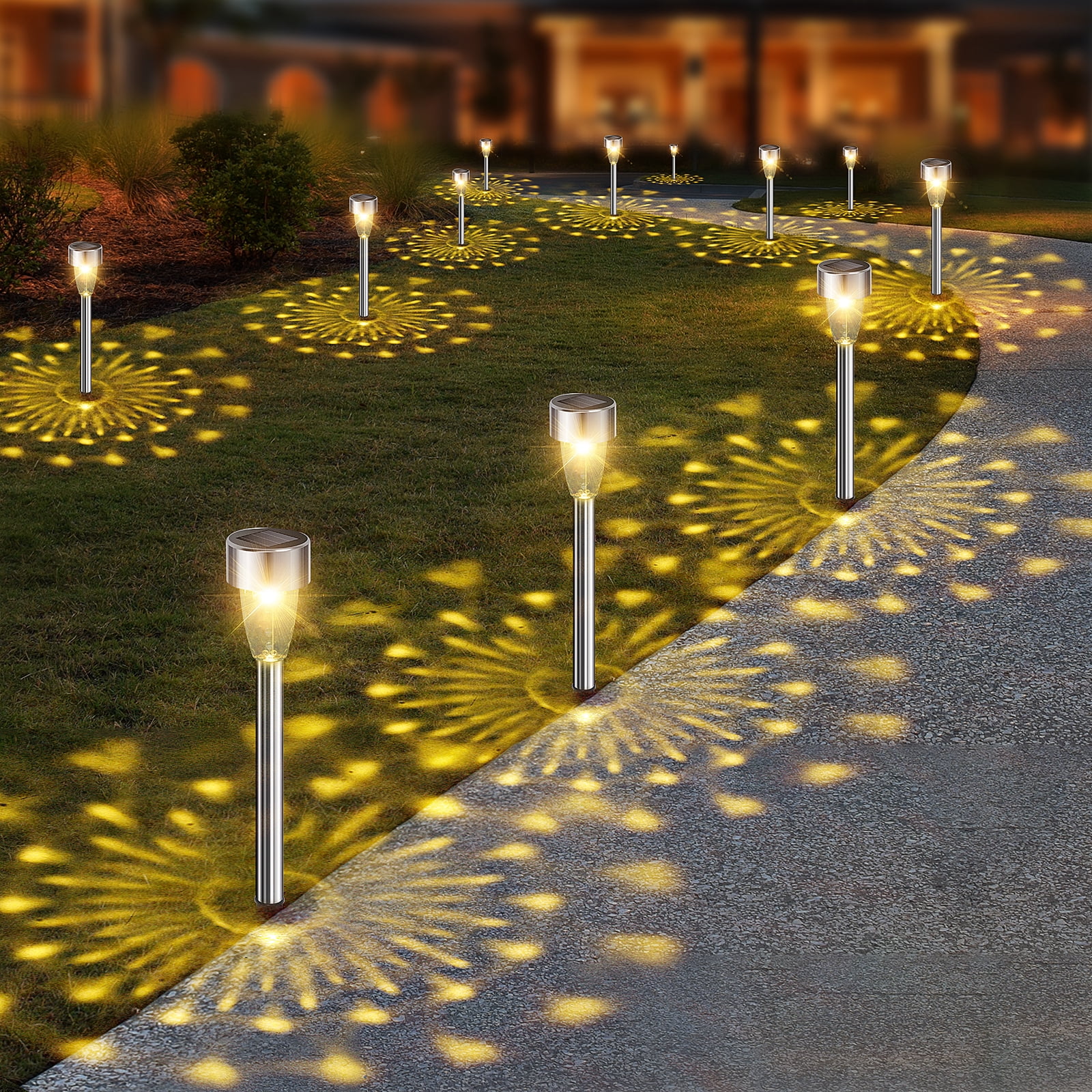 APONUO 4x4 Post Solar Lights - 12 Pack, Deck Post Lights Solar Powered - View #7