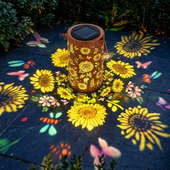 Fohil Sunflower Solar Lanterns Outdoor Waterproof,Gifts for Women Mom Grandma, Hanging Solar Lights for Yard, Patio, Porch, Garden Decor