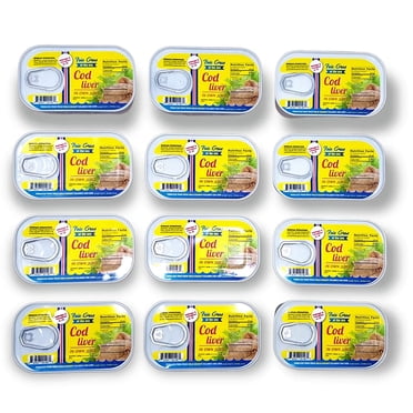 ICAN Iceland Cod Liver, Wild Caught, 4.27 oz Cans, Pack of 4, Fish Oil ...