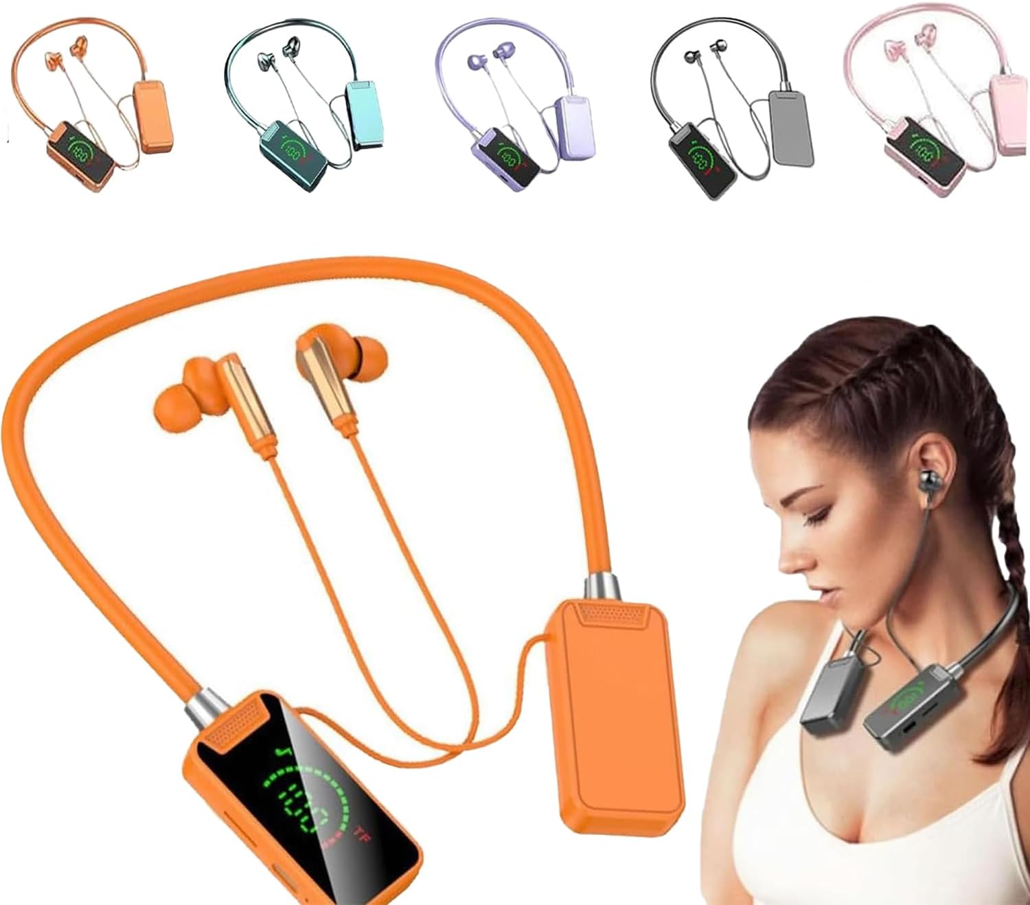 Écouteurs Bluetooth Sport Avec Micro Et Sound Card - Karaoké, Live Streaming - Étanches, Autonomie 8h - Couleur Rose - 4