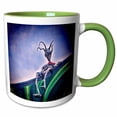 thumbnail image 1 of 3drose, Foil Alien Rooftop Blue, 15oz Two-tone Green Mug, 1 of 6