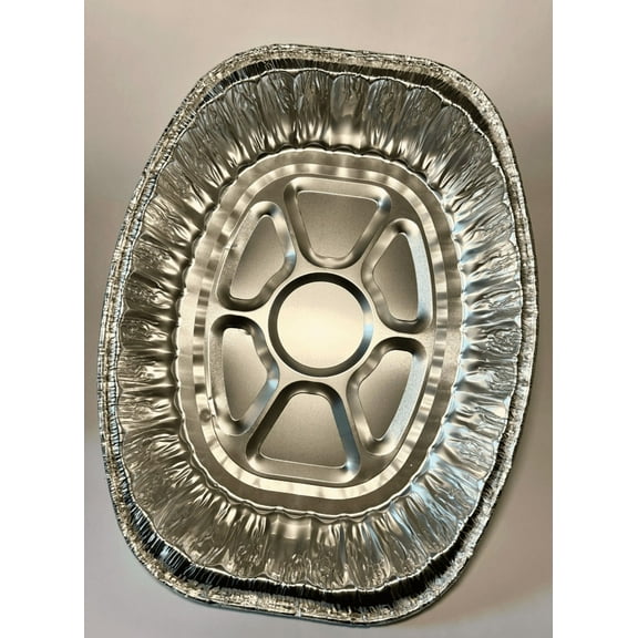 Foil Aluminum Extra Deep Oval Roaster Turkey Pan, 10 Count, for baking and dinner
