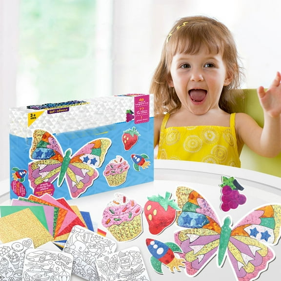 Foil Arts and Crafts, No Mess Art for Kids, Fun Craft Kits & Supplies, DIY Creative Activities, Travel Toys Gifts for Girls & Boys Ages 4 5 6 7 8 9+