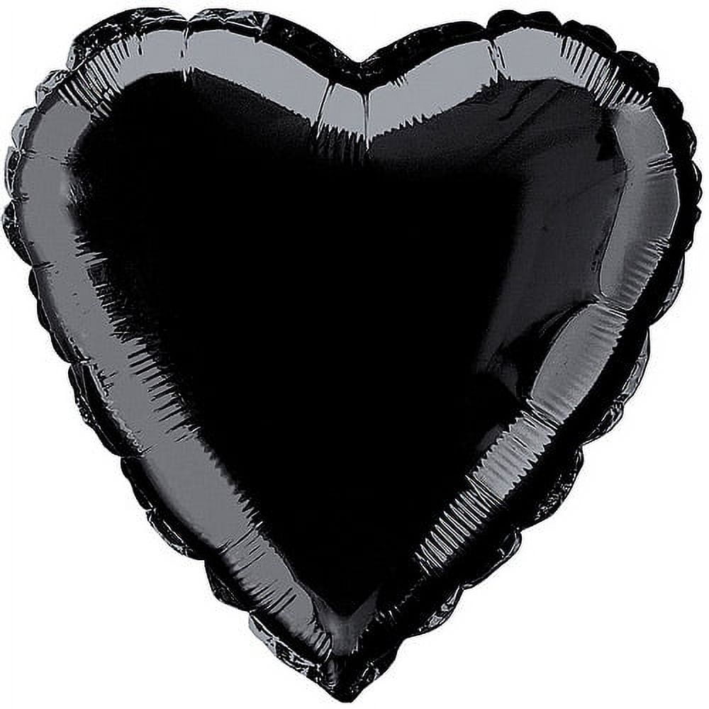 Ballon Mylar Coeur Noir (Onyx Black)