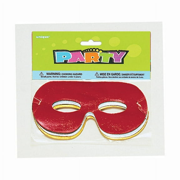 Foil Costume Party Masks, 8ct