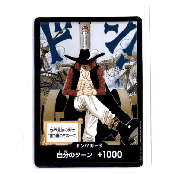 Foil DON!! 2022 Bandai One Piece Card Game Dracule Mihawk Japanese Trading Card