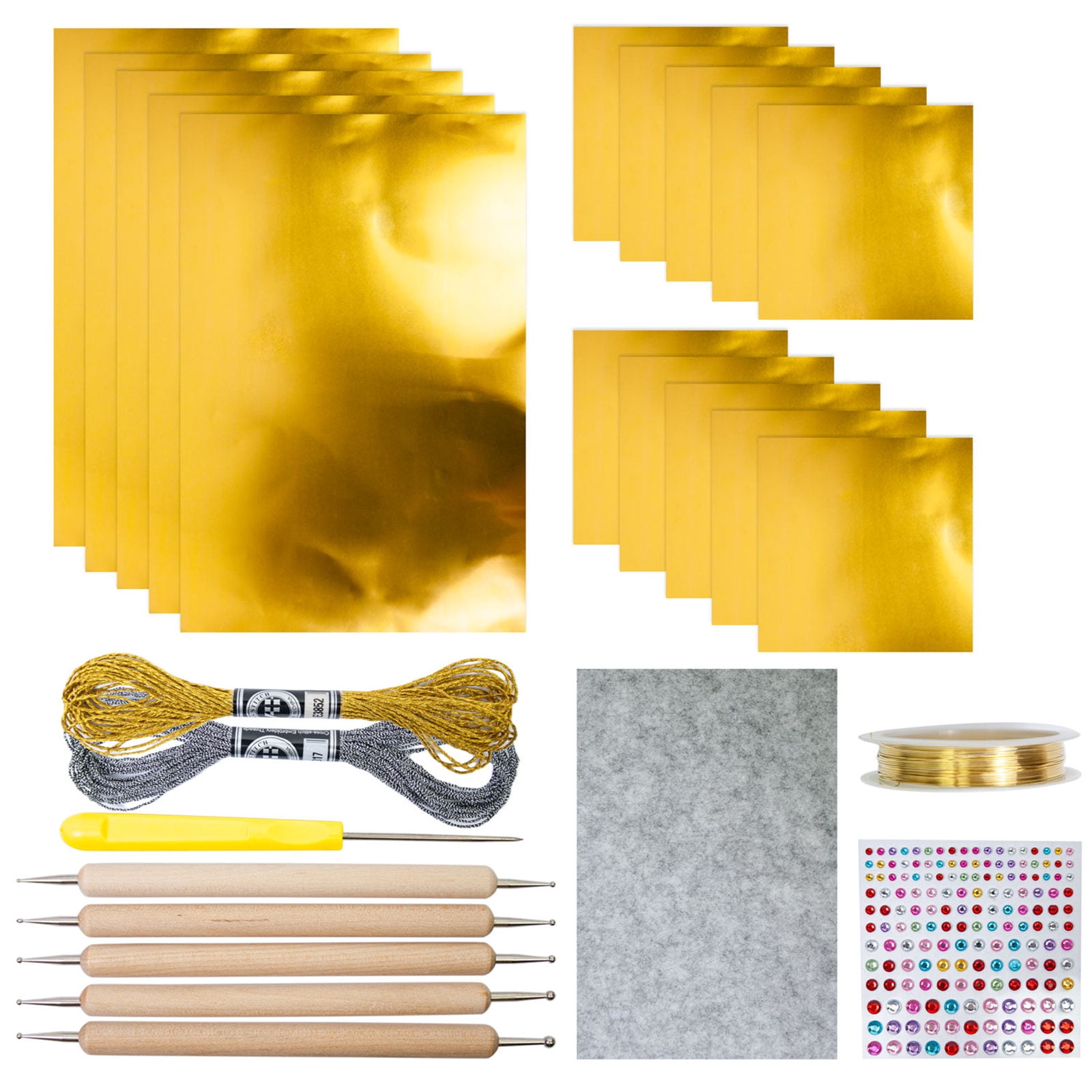 Foil Embossed Holiday Decorations Set Easy Assembly Christmas Art Craft Supplies For Kids And Adults Art Craft Project