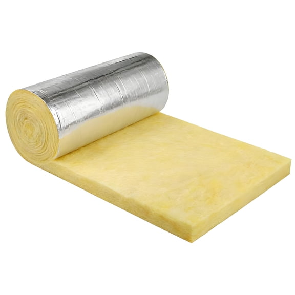 Foil-Faced Fiberglass Insulation Roll 2ft  25ft Acoustic & Thermal Dual