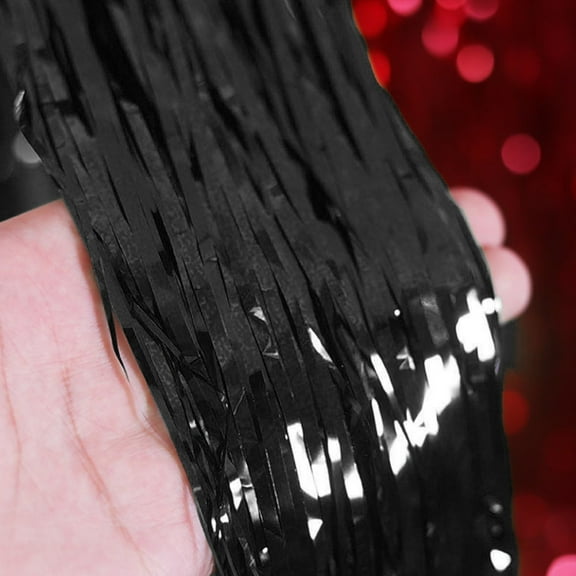Foil Fringe Curtain Backdrop Metallic Tinsel Streamer For Birthday Wedding Party Photo Booth Decor