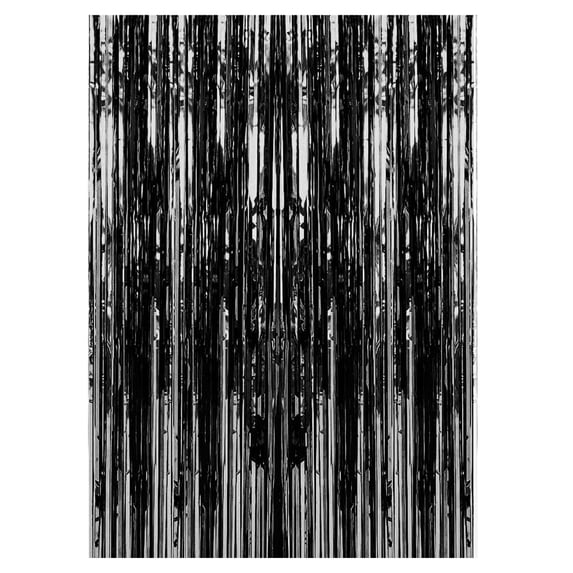 Foil Fringe Curtain Party Decorations, Metallic Tinsel Backdrop for Birthday Wedding Photo Booth and Balloon Wall Scene Background Decor