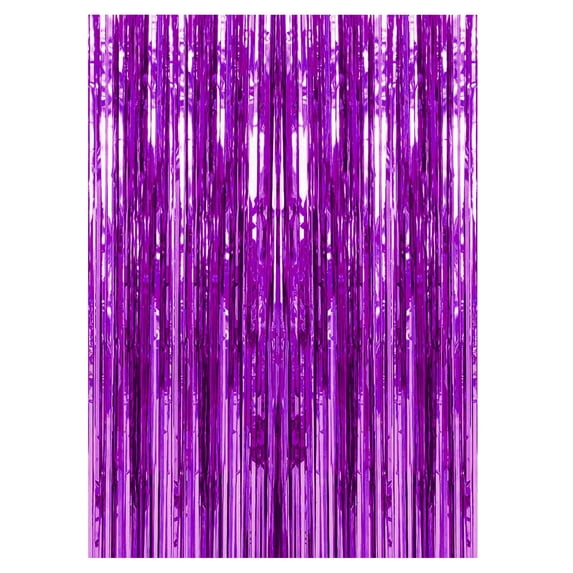 Foil Fringe Curtain Party Decorations, Metallic Tinsel Backdrop for Birthday Wedding Photo Booth and Balloon Wall Scene Background Decor