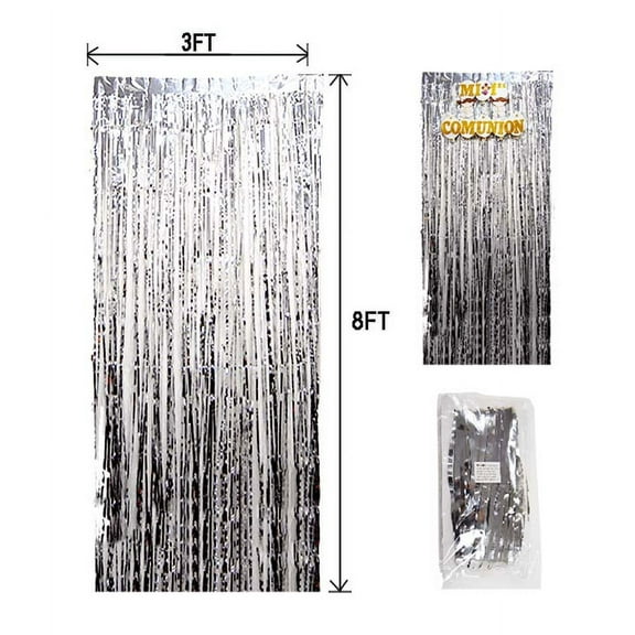 Foil Fringe Curtain Wedding Party and Event Back Drop 3 x 8.3 feet