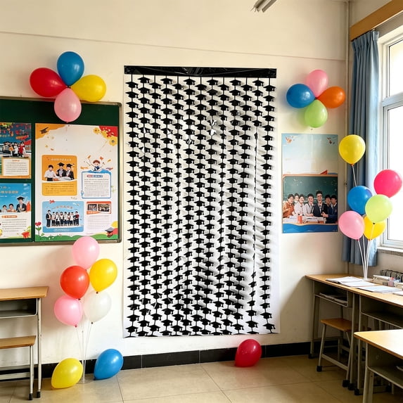 Foil Fringe Curtain for Party Decor, Metallic Tassel Backdrop for Photo Booth
