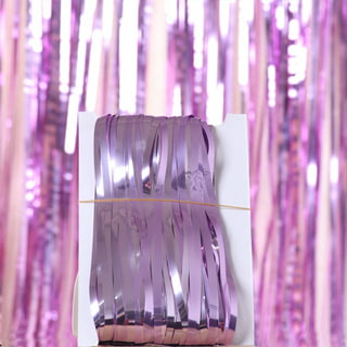 TERGAYEE Fringe Backdrop Curtain,Hot Pink Streamers for Pink Party