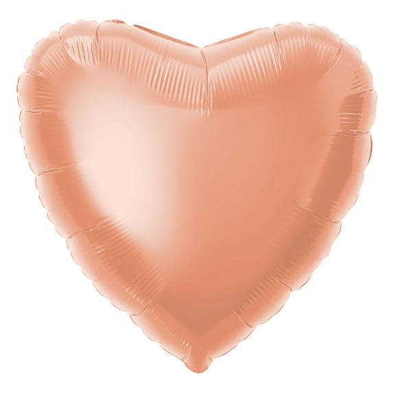 Foil Heart Balloon, Rose Gold, 18in
