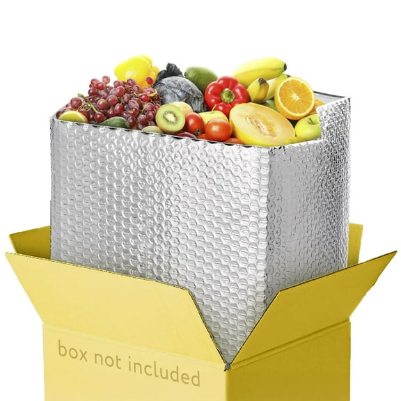Insulated Thermal Box Liners, Metalized Cold Shipping Bags, 50 Count, 10 x 10 x 10 in