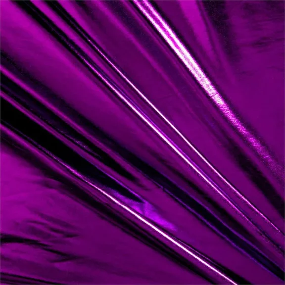 Burlap Fabrics Foil Lame Purple - 60 Inch Wide 4 Way Stretch Metallic Spandex Sold by the Yard