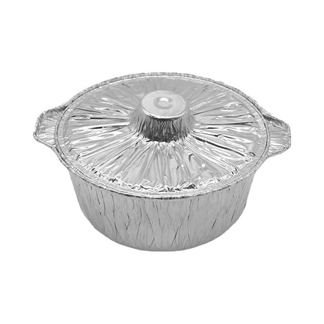 Foil Meat Pot Tin Foil Pot Disposable Cookware Cake Pan Baking Tin Pot