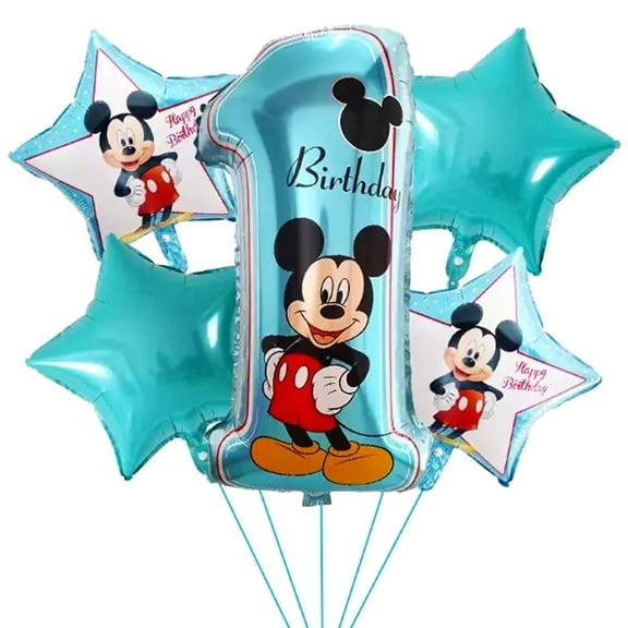5PCS Foil Miky Mouse Balloons Mouse Character Party Balloons