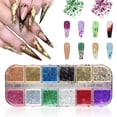 thumbnail image 1 of Foil Nail Glitter Chip Art Decoration, Manicure Nail Glitter Sequins, Foil Nail Paillette Chip, 3D DIY Nail Gems Decoration, Multicolor Gold Silver Flakes Acrylic Crystals Nail Accessories, 1 of 8