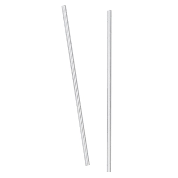 Foil Paper Straws, 8.25 in, Silver, 10ct