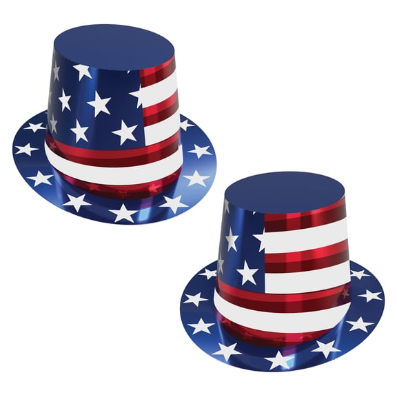 Foil Patriotic Hi-Hats, Pack of 5