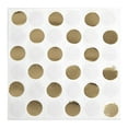 thumbnail image 1 of Foil Polka Dot Paper Beverage Napkins, Gold, 16ct, 1 of 3