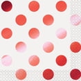 thumbnail image 1 of Foil Polka Dot Paper Beverage Napkins, Red, 16ct, 1 of 2