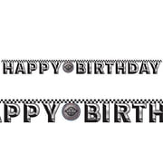 Foil Racing Birthday Banner, Each