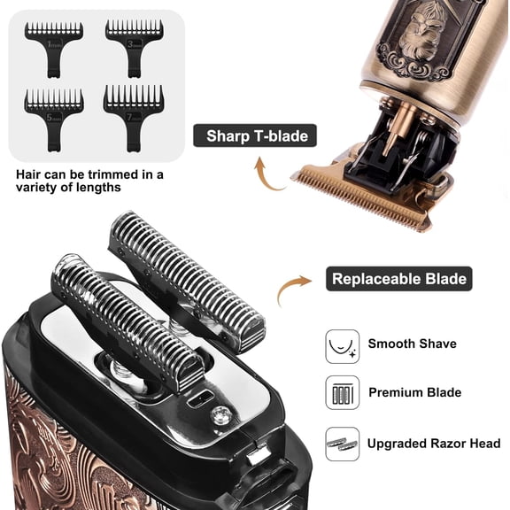 Foil Shavers Electric for Men, Beard Trimmer Grooming Shaving Kit, Hair Trimmer, Cordless Head Shavers for Bald Men Barber Clippers, Birthday Gifts for Him