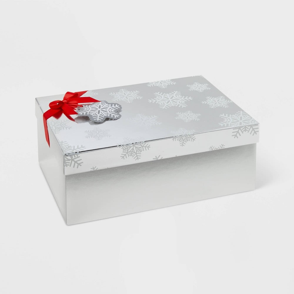 Foil Shoe Gift Box Silver
