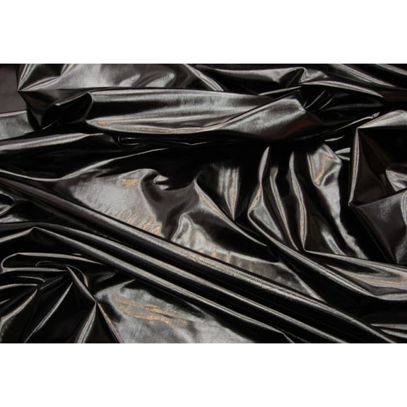 Foil Spandex Dance Black Metallic Stretch Custom Fabric Sold Bty 60 Wide