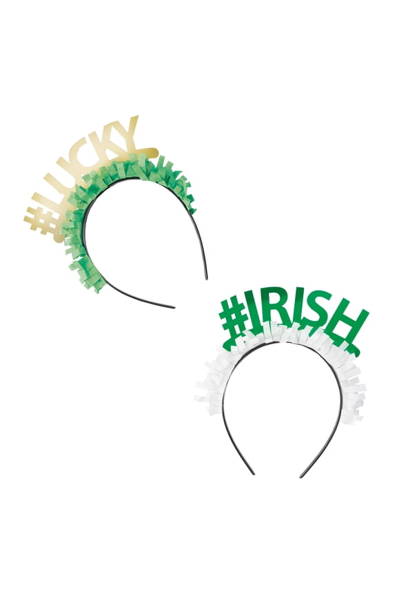 Foil St Patricks Day Party Headbands, 4ct