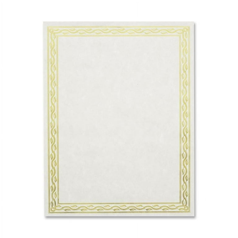 Foil Stamped Award Certificates, 8.5 x 11, Gold Serpentine with White Border, 12/Pack Foil Stamped Award Certificates, 8.5 x 11, Gold Serpentine with White Border, 12/Pack