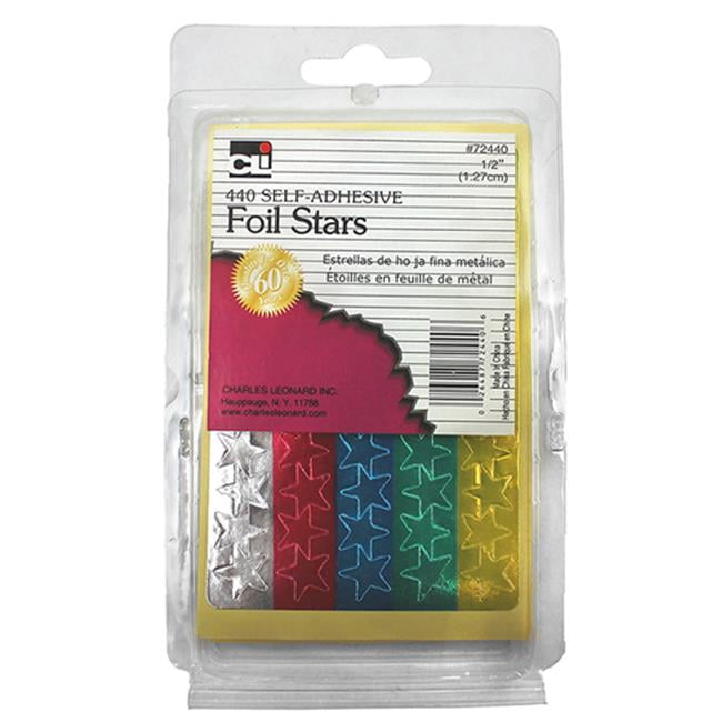 Foil Star Labels, Self-Adhesive, 1/2 Inch Metallic Star Stickers ...