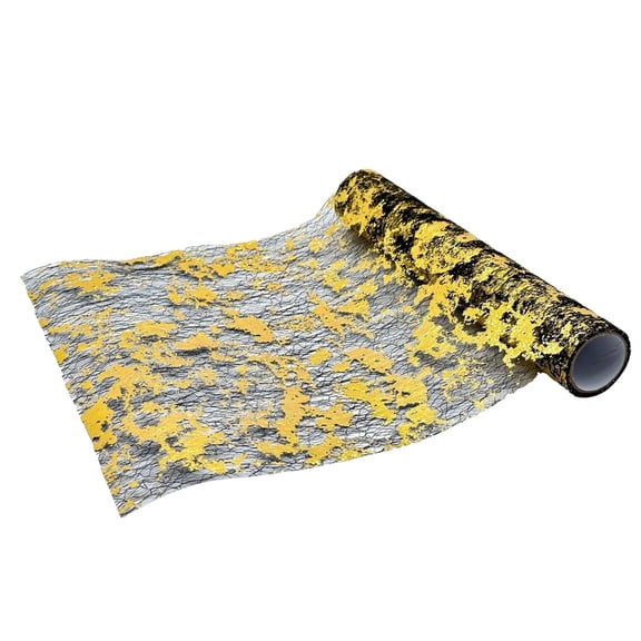 Foil Table Runner Tabletop Runner Decor DIY Wrapping Ribbon Tablecloth Table Cloth for Holiday Autumn Easter Engagement Party Black Gold 28x450cm