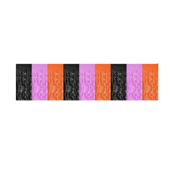 Foil Tinsel Fringe Table Skirts, Disposable Table Skirts for Rectangle Tables Curtains Backdrop Parade Wedding Floats Party