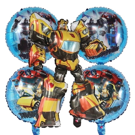 Foil Transformer Robot Theme Decoration Balloons, 5 Piece