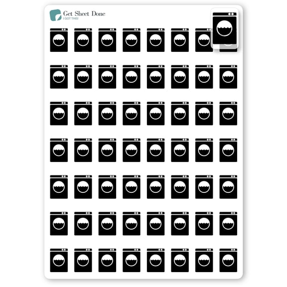 Foiled Laundry Planner Stickers / Chore Reminder Stickers / Bullet Journaling / Bujo / Essential Productivity Stickers